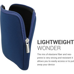 kwmobile Housse de Protection pour Liseuse - Étui de Protection 17,5 x 14,7 cm pour E-Reader en Néoprène - Bleu foncé