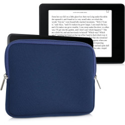 kwmobile Housse de Protection pour Liseuse - Étui de Protection 17,5 x 14,7 cm pour E-Reader en Néoprène - Bleu foncé