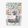 Kwmobile étui compatible avec kobo clara hd coque - étui à rabat magnétique tablette ereader similicuir - noir-beige