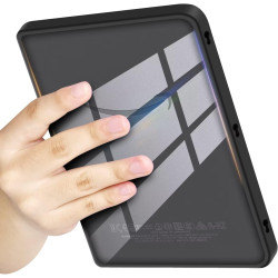Coque de Protection Snap-on avec Veille/Réveil Auto pour Kindle 8e Génération 6" (Sortie 2016) - Fond Transparent Noir