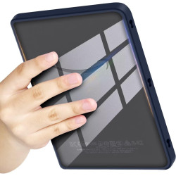 Coque de Protection Snap-on avec Veille/Réveil Auto pour Kindle 11e/12e Génération 6" (Sortie 2022/2024) - Fond Transparent Bleu