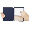 Coque de protection snap-on avec veille/réveil auto pour kindle paperblanc 12e génération 7" (sortie 2024) - fond transparent bl
