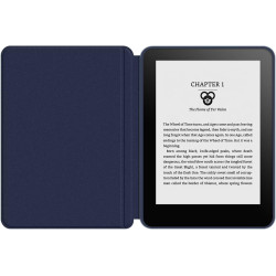 Coque de protection snap-on avec veille/réveil auto pour kindle paperblanc 12e génération 7" (sortie 2024) - fond transparent bl