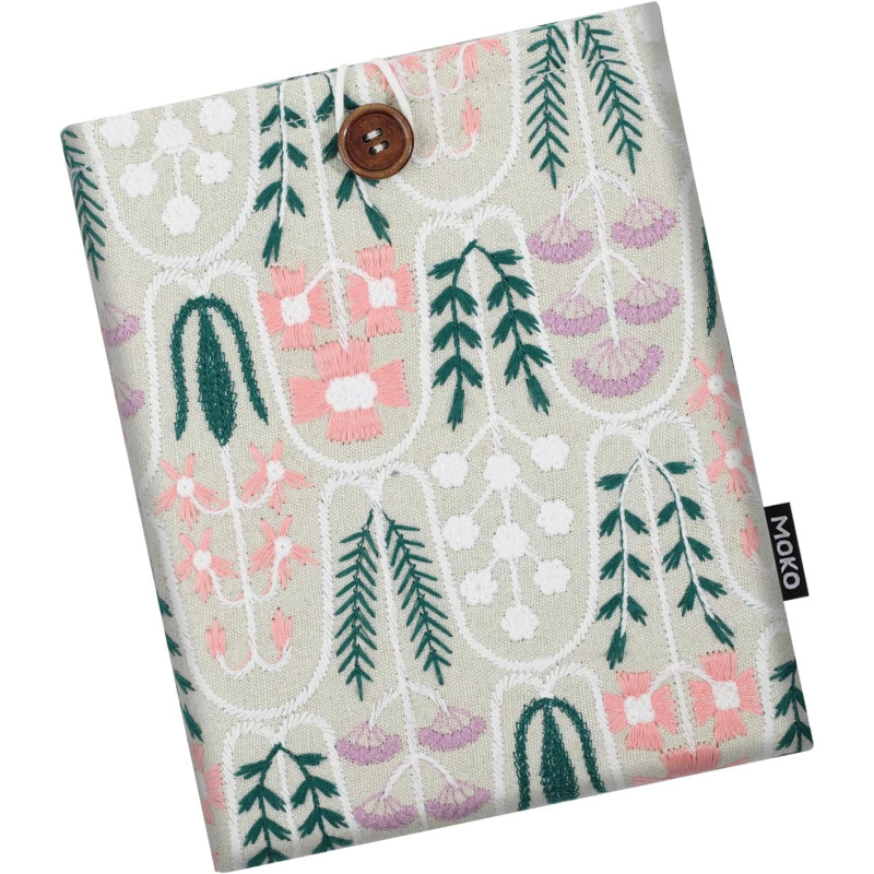 Moko 6-7" pagnière à manches rembourrées de marguerite brodées pour 7" kindle colorsoft signature edition 2024, kindle 11/10/8. 