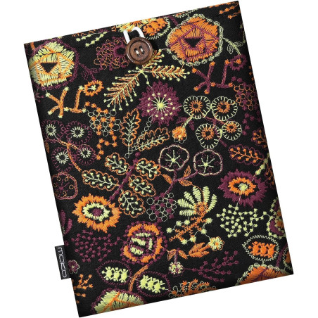 Moko housse rembourrée 6-7 pouces avec marguerites brodées pour kindle paperblanc 11./10. gen, 7" ereader colorsoft signature ed