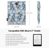 Moko 6-7" pagnière à manches rembourrées de marguerite brodées pour kindle colorsoft,kindle paperblanc 12th gen 2024, kindle 202