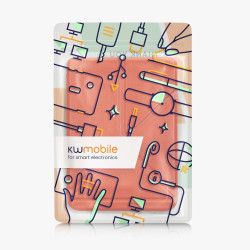 Kwmobile étui compatible avec kobo clara bw/colour coque - étui à rabat magnétique tablette ereader similicuir - orange