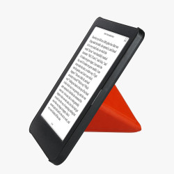 Kwmobile étui compatible avec kobo clara bw/colour coque - étui à rabat magnétique tablette ereader similicuir - orange