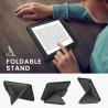 kwmobile Étui Compatible avec Kobo Clara BW/Colour Coque - Étui à Rabat magnétique Tablette eReader Similicuir - Anthracite