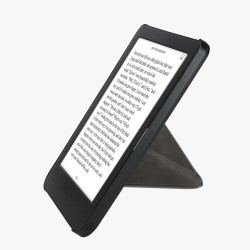 kwmobile Étui Compatible avec Kobo Clara BW/Colour Coque - Étui à Rabat magnétique Tablette eReader Similicuir - Anthracite