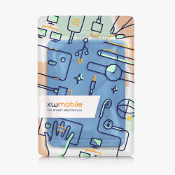 kwmobile Étui Compatible avec Kobo Clara BW/Colour Coque - Étui à Rabat magnétique Tablette eReader Similicuir - Bleu