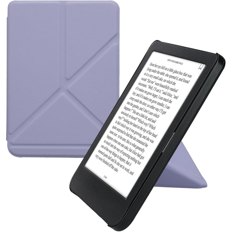 kwmobile Étui Compatible avec Kobo Clara BW/Colour Coque - Étui à Rabat magnétique Tablette eReader Similicuir - Lavande