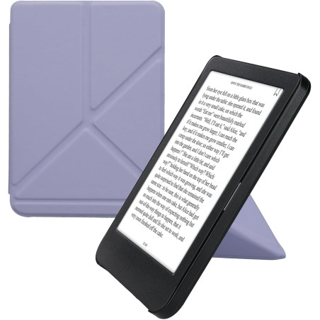 kwmobile Étui Compatible avec Kobo Clara BW/Colour Coque - Étui à Rabat magnétique Tablette eReader Similicuir - Lavande