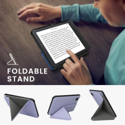 kwmobile Étui Compatible avec Kobo Clara BW/Colour Coque - Étui à Rabat magnétique Tablette eReader Similicuir - Lavande