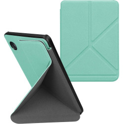 kwmobile Étui Compatible avec Kobo Clara BW/Colour Coque - Étui à Rabat magnétique Tablette eReader Similicuir - Menthe glaciale