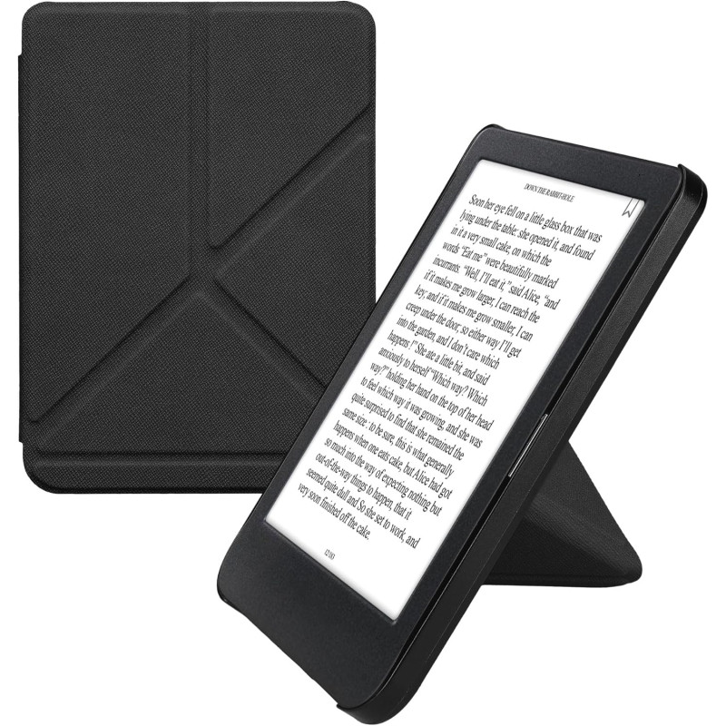 kwmobile Étui Compatible avec Kobo Clara BW/Colour Coque - Étui à Rabat magnétique Tablette eReader Similicuir - Noir