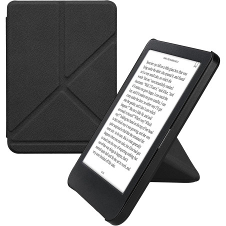 kwmobile Étui Compatible avec Kobo Clara BW/Colour Coque - Étui à Rabat magnétique Tablette eReader Similicuir - Noir
