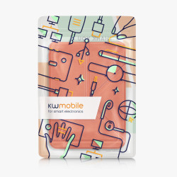 Kwmobile étui compatible avec kobo clara bw/colour coque - étui à rabat magnétique tablette ereader similicuir - orange fruitée