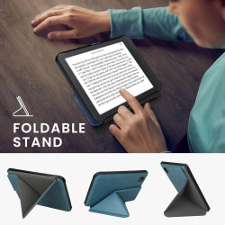 kwmobile Étui Compatible avec Kobo Clara BW/Colour Coque - Étui à Rabat magnétique Tablette eReader Similicuir - pétrole