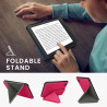 kwmobile Étui Compatible avec Kobo Clara BW/Colour Coque - Étui à Rabat magnétique Tablette eReader Similicuir - Rose Fluo