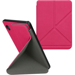 kwmobile Étui Compatible avec Kobo Clara BW/Colour Coque - Étui à Rabat magnétique Tablette eReader Similicuir - Rose Fluo