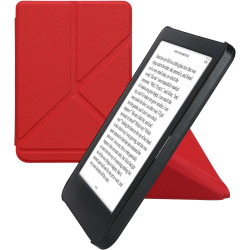 kwmobile Étui Compatible avec Kobo Clara BW/Colour Coque - Étui à Rabat magnétique Tablette eReader Similicuir - Rouge foncé
