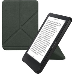 kwmobile Étui Compatible avec Kobo Clara BW/Colour Coque - Étui à Rabat magnétique Tablette eReader Similicuir - Vert foncé