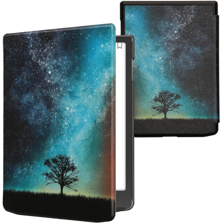 kwmobile Étui Compatible avec Pocketbook InkPad 4 / Color 3 / Color 2 Coque - Étui à Rabat magnétique Tablette eReader Similicui