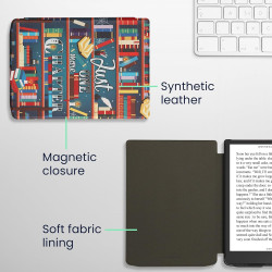 kwmobile Étui Compatible avec Pocketbook InkPad 4 / Color 3 / Color 2 Coque - Étui à Rabat magnétique Tablette eReader Similicui