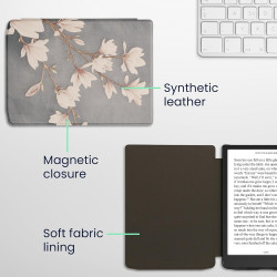 kwmobile Étui Compatible avec Pocketbook InkPad 4 / Color 3 / Color 2 Coque - Étui à Rabat magnétique Tablette eReader Similicui