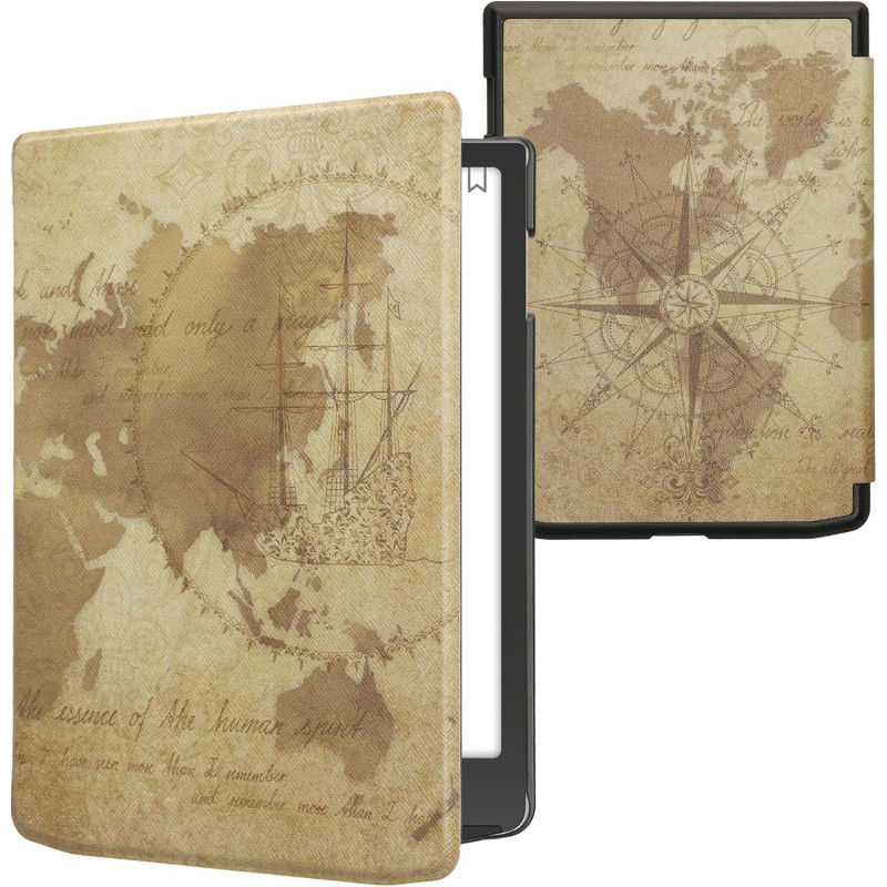 kwmobile Étui Compatible avec Pocketbook InkPad 4 / Color 3 / Color 2 Coque - Étui à Rabat magnétique Tablette eReader Similicui