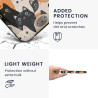 Kwmobile étui compatible avec kobo clara bw/colour coque - étui à rabat magnétique tablette ereader similicuir - orange-noir-bla