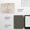 kwmobile Étui Compatible avec Kobo Clara BW/Colour Coque - Étui à Rabat magnétique Tablette eReader Similicuir - Noir-Multicolor