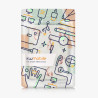 kwmobile Étui Compatible avec Kobo Clara BW/Colour Coque - Étui à Rabat magnétique Tablette eReader Similicuir - Blanc-Marron-Ve