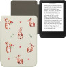 kwmobile Étui Compatible avec Kobo Clara BW/Colour Coque - Étui à Rabat magnétique Tablette eReader Similicuir - Blanc-Marron-Ve