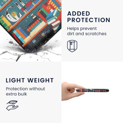 kwmobile Étui Compatible avec Kobo Clara BW/Colour Coque - Étui à Rabat magnétique Tablette eReader Similicuir - Multicolore
