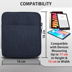 Mygadget pochette nylon pour tablette jusqu'à 6,8 pouces - protection pour 18 x 13,5 cm - ex. kindle paperblanc 11e génération -