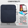 Mygadget pochette nylon pour tablette jusqu'à 6,8 pouces - protection pour 18 x 13,5 cm - ex. kindle paperblanc 11e génération -