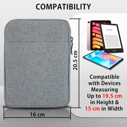 Mygadget pochette nylon pour tablette jusqu'à 6,8 pouces - protection pour 18 x 13,5 cm - ex. kindle paperblanc 11e génération -