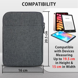 Mygadget pochette nylon pour tablette jusqu'à 6,8 pouces - protection pour 18 x 13,5 cm - ex. kindle paperblanc 11e génération -