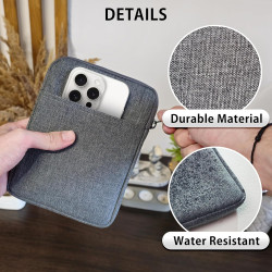 Mygadget pochette nylon pour tablette jusqu'à 6,8 pouces - protection pour 18 x 13,5 cm - ex. kindle paperblanc 11e génération -