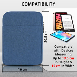 Mygadget pochette nylon pour tablette jusqu'à 6,8 pouces - protection pour 18 x 13,5 cm - ex. kindle paperblanc 11e génération -