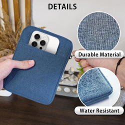 Mygadget pochette nylon pour tablette jusqu'à 6,8 pouces - protection pour 18 x 13,5 cm - ex. kindle paperblanc 11e génération -