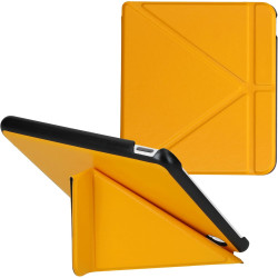 kwmobile Étui Compatible avec Kobo Libra Colour Coque - Étui à Rabat magnétique Tablette eReader Similicuir - Jaune radieux