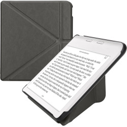 kwmobile Étui Compatible avec Kobo Libra Colour Coque - Étui à Rabat magnétique Tablette eReader Similicuir - Anthracite