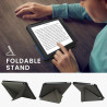 kwmobile Étui Compatible avec Kobo Libra Colour Coque - Étui à Rabat magnétique Tablette eReader Similicuir - Anthracite