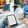 kwmobile Étui Compatible avec Kobo Libra Colour Coque - Étui à Rabat magnétique Tablette eReader Similicuir - Anthracite