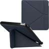 kwmobile Étui Compatible avec Kobo Libra Colour Coque - Étui à Rabat magnétique Tablette eReader Similicuir - Bleu foncé