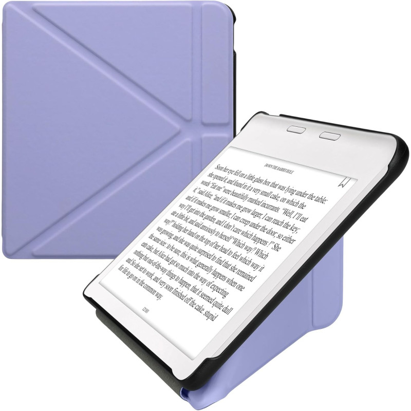 kwmobile Étui Compatible avec Kobo Libra Colour Coque - Étui à Rabat magnétique Tablette eReader Similicuir - Lavande