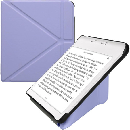 kwmobile Étui Compatible avec Kobo Libra Colour Coque - Étui à Rabat magnétique Tablette eReader Similicuir - Lavande